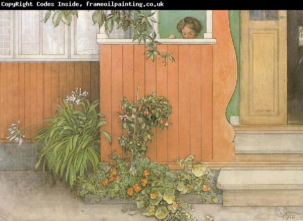 Carl Larsson Suzanne on the Front Stoop